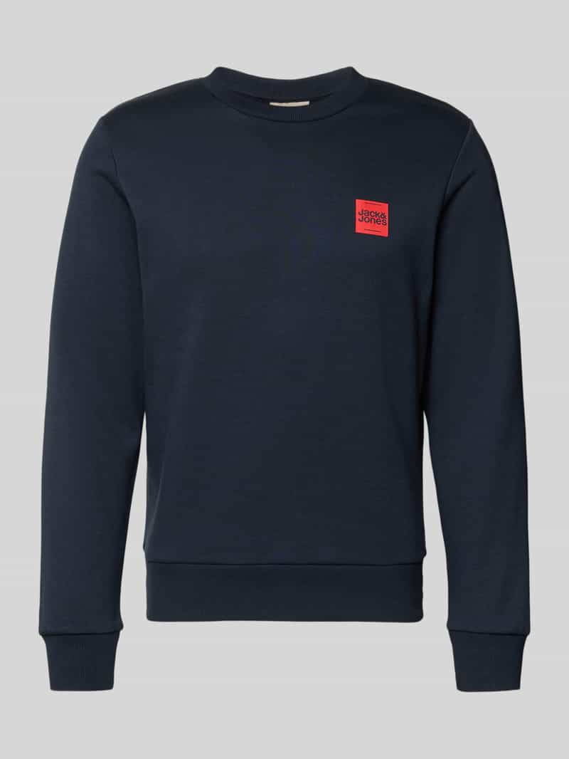 jack & jones Sweatshirt met labelprint model 'BRANDY'