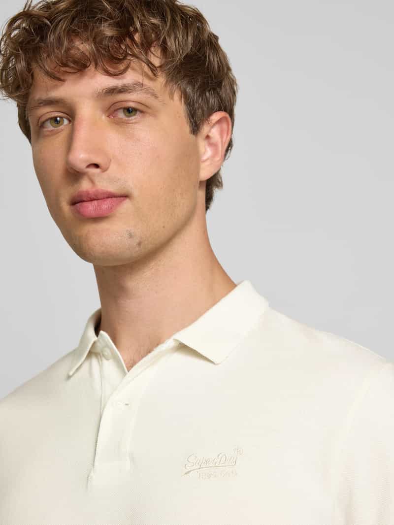 Superdry Regular fit poloshirt met labelstitching