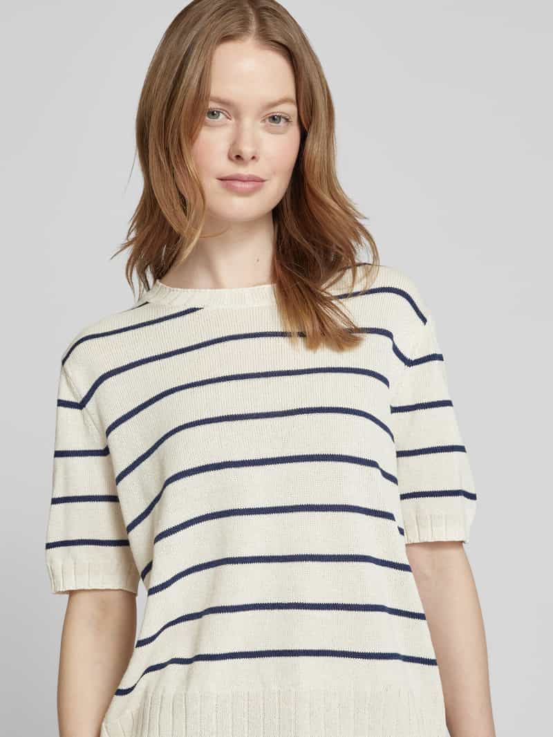 MOS MOSH Gebreid shirt met ronde hals model 'FINLO'