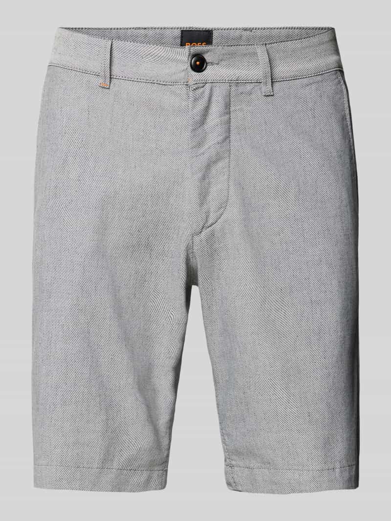 Boss Orange Slim fit bermuda met structuurmotief