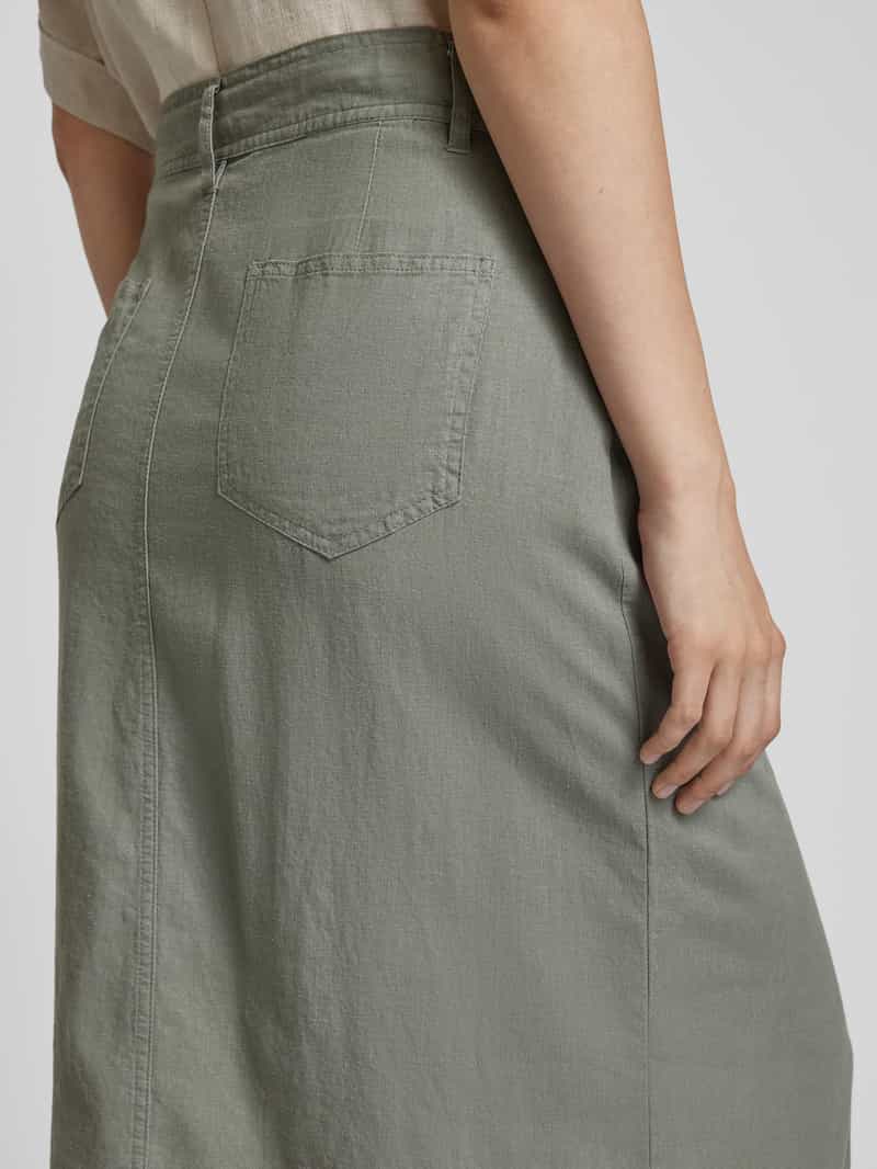 Soyaconcept Linnen rok met loopsplit model 'Ina'