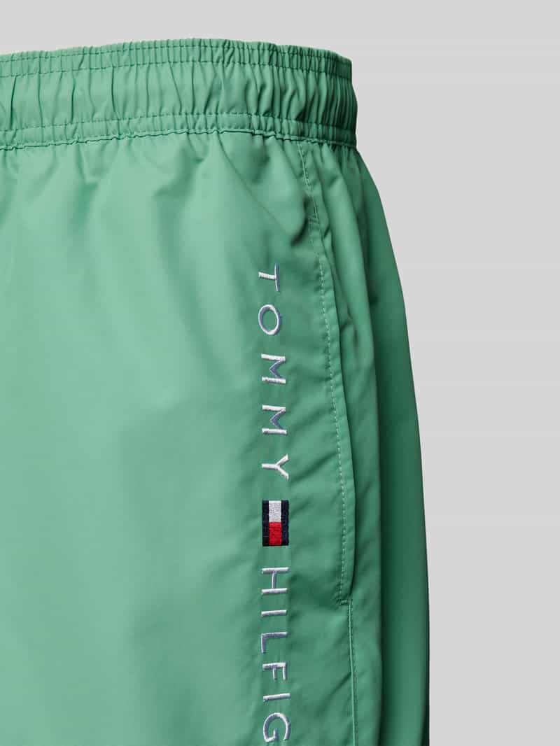 Tommy Hilfiger Regular fit korte zwembroek met labelstitching