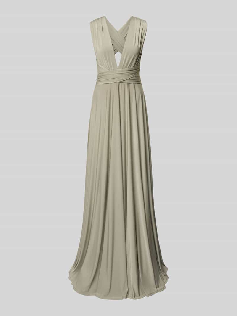 maxi-jurk met diepe v-hals