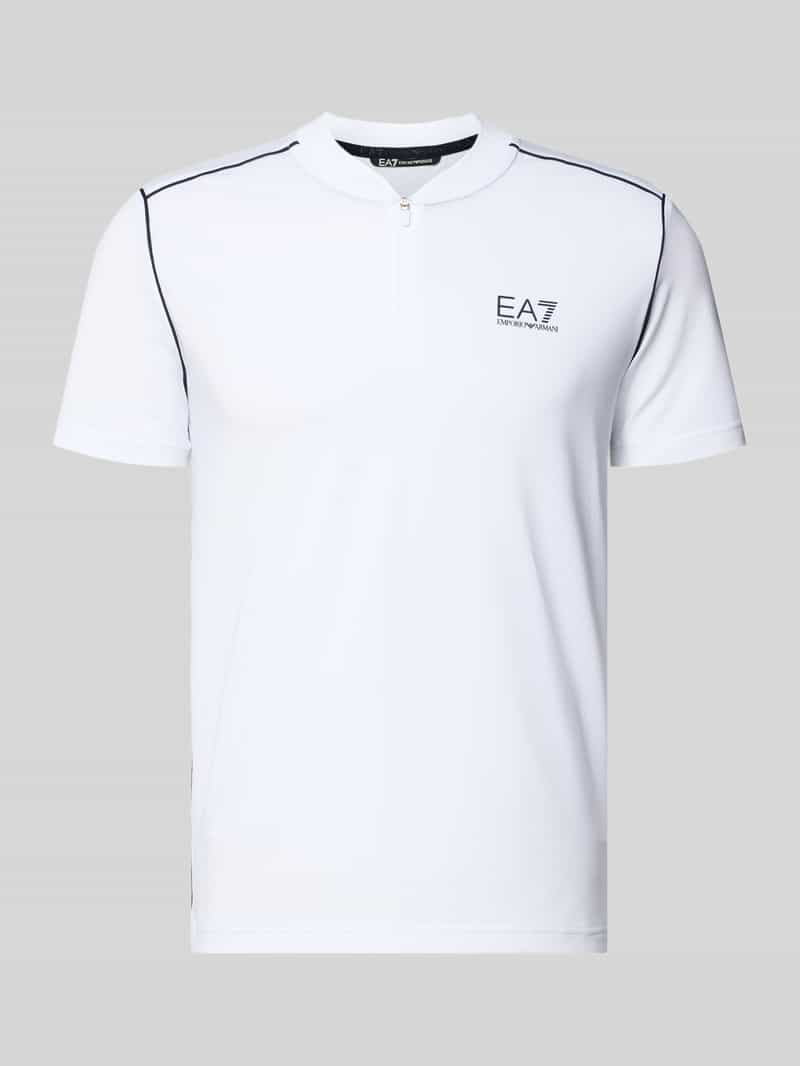 Regular fit T-shirt met opstaande kraag