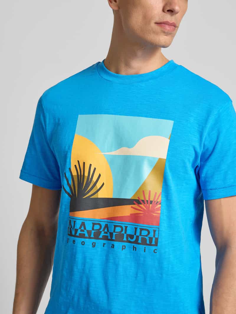 Napapijri T-shirt met labelprint model 'ARBIA'