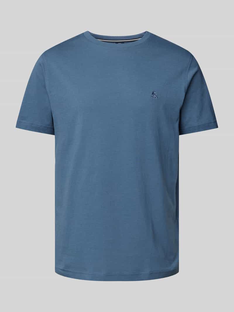 Lerros T-shirt Logo in reliëf op de borst