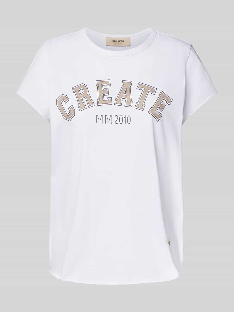 MOS MOSH T-shirt met labelprint model 'Celli'