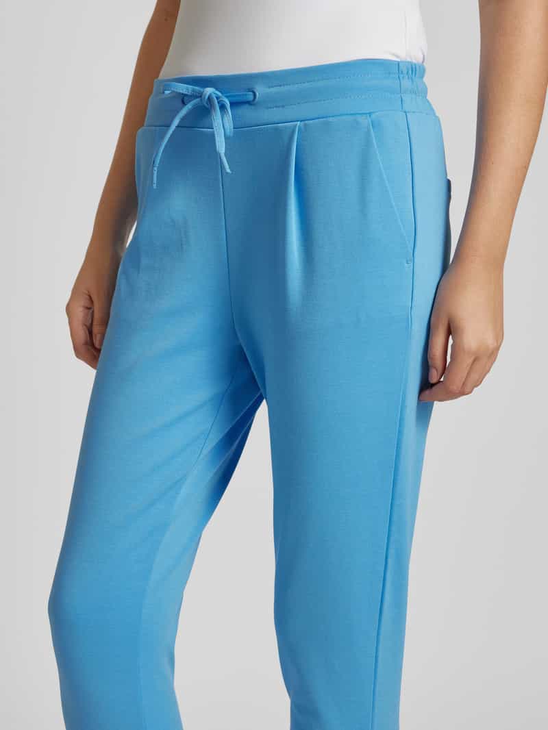 Ichi Stoffen broek met verkorte pasvorm model 'KATE'
