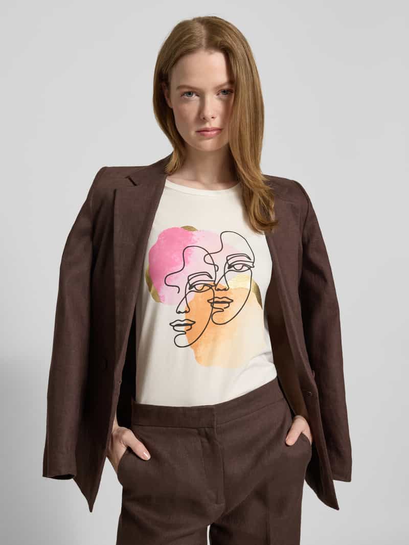Vero Moda Comfort fit T-shirt van katoenmix model 'DIFACEY'