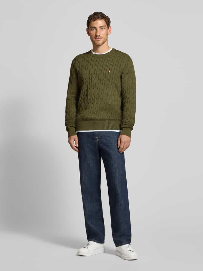 Tommy Hilfiger kabeltrui MW0MW33132 groen, foto 6