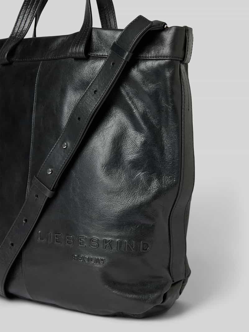 liebeskind berlin Tote bag van puur leer met labeldetail model 'Elvira'