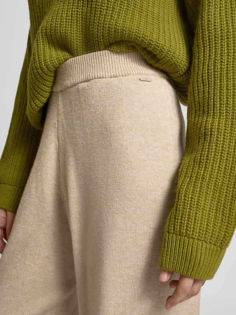 QS Wide fit stoffen broek met elastische band