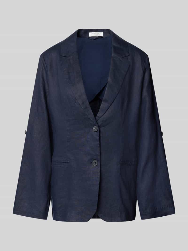 Christian Berg Woman Linnen blazer met paspelzakken