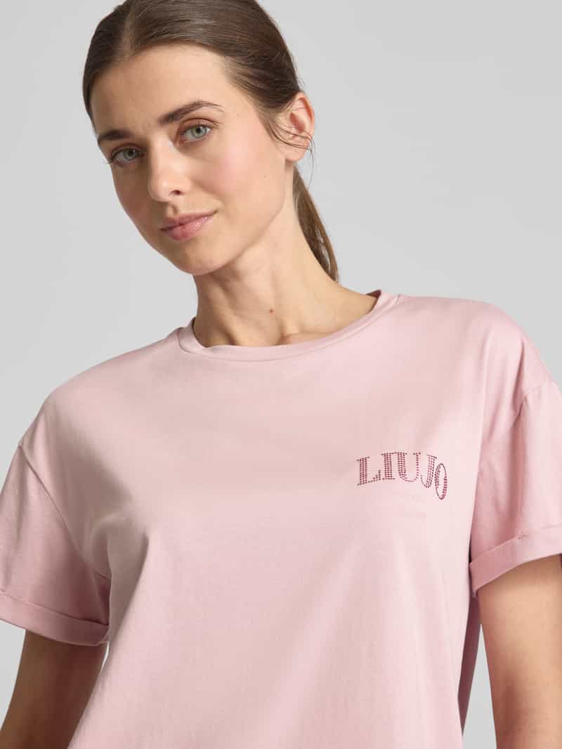 Liu Jo White T-shirt met labeldetail