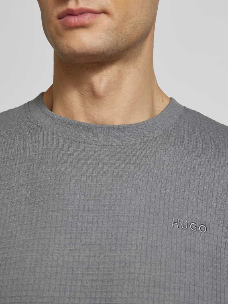 HUGO T-shirt met structuurmotief model 'Austin'