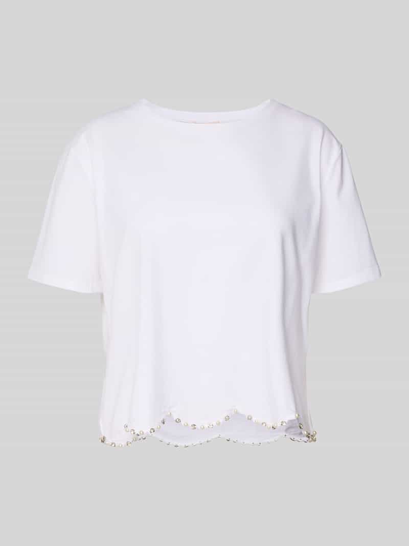 Liu Jo White T-shirt met siersteentjes