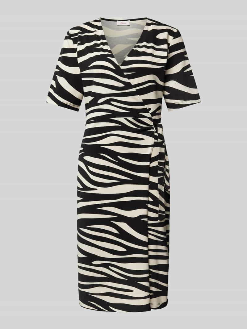 s.Oliver RED LABEL Knielange jurk in wikkellook