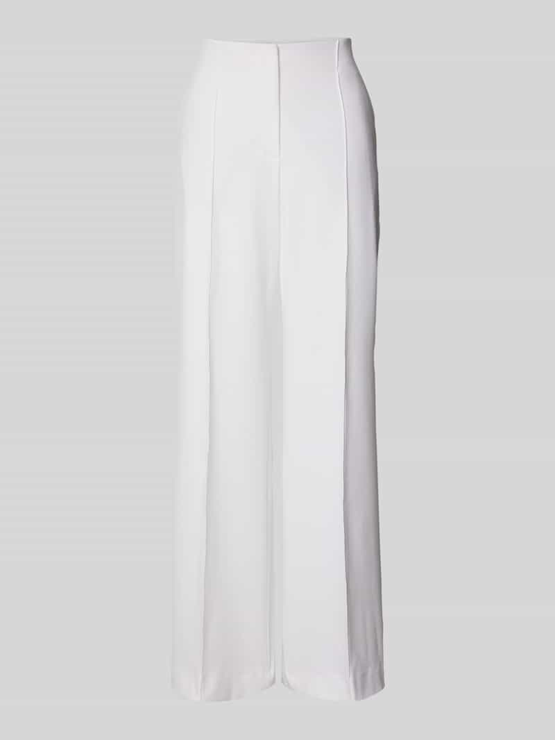 RAFFAELLO ROSSI Wide leg stoffen broek met structuurmotief model 'AGATHA'