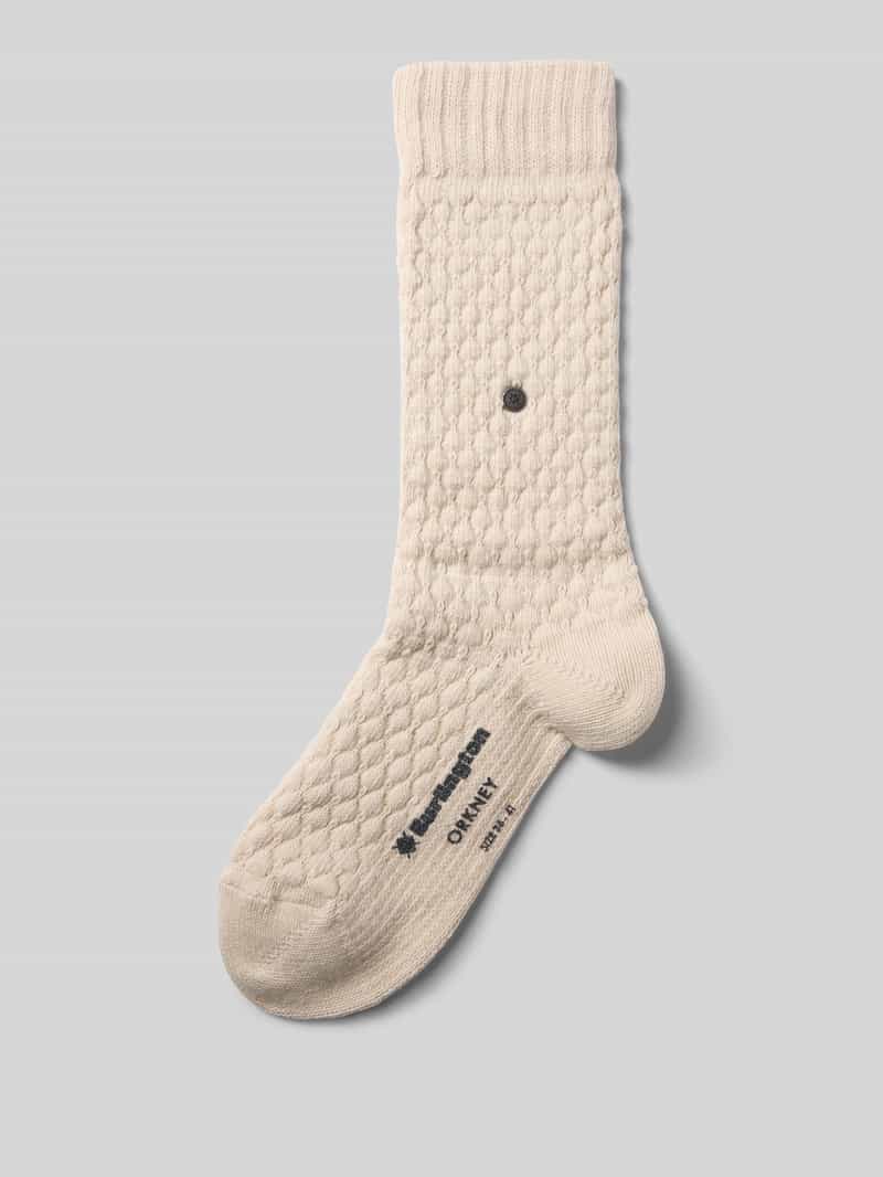Burlington Sokken met logo-applicatie model 'Orkney'