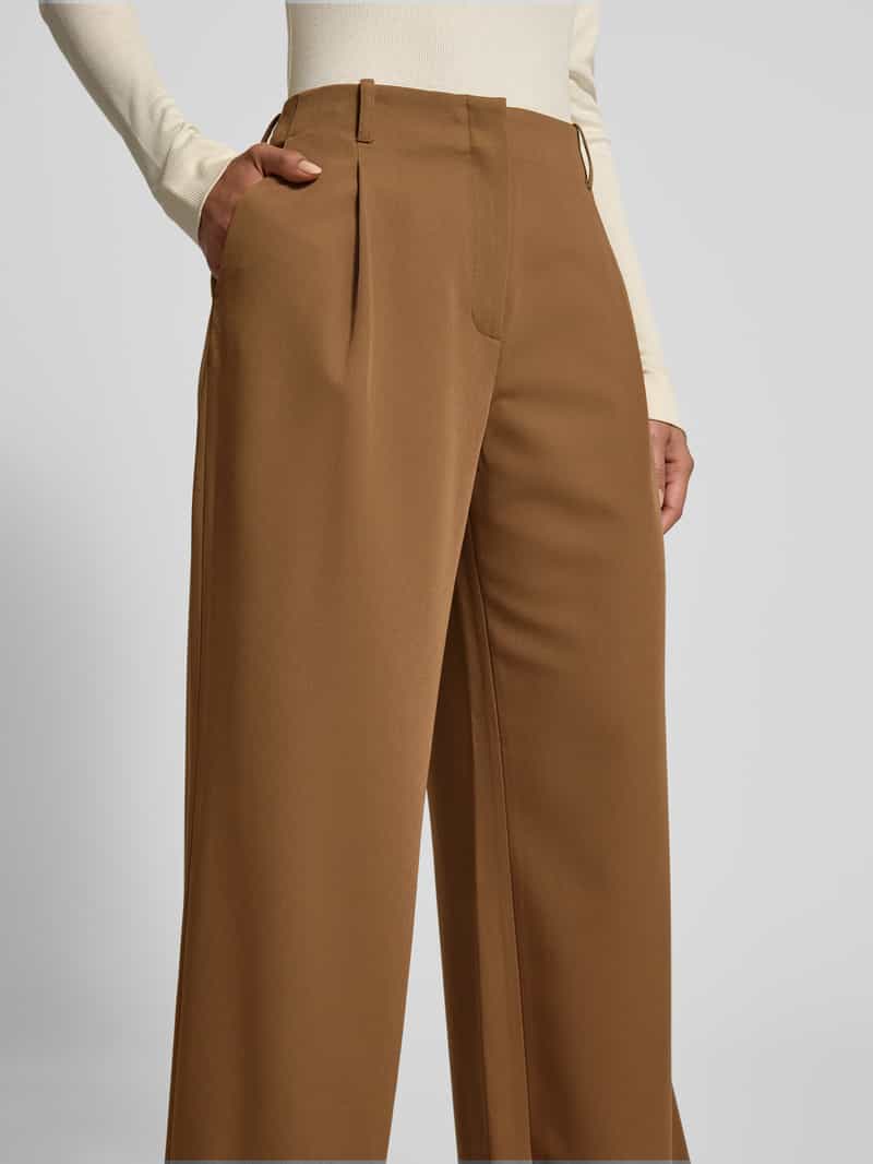 Jake*s Casual Broek met plooien en achterzakken