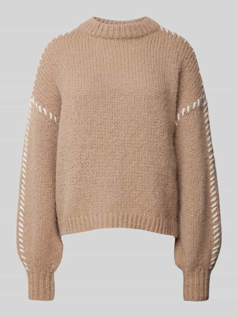 Vero Moda Relaxed fit gebreide pullover met contrastdetail model 'FENG'