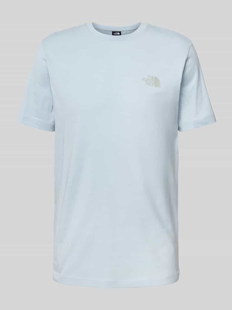 The North Face T-shirt met geribde ronde hals