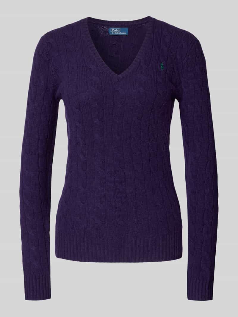 Polo Ralph Lauren Shirt met lange mouwen in gebreide look met kasjmier model 'KIMBERLY'