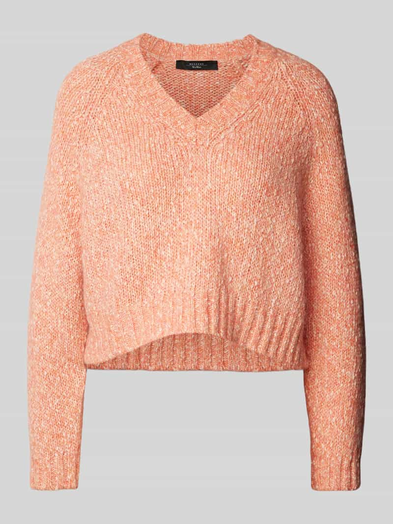 Weekend Max Mara Korte gebreide pullover met V-hals, model 'ALOA'