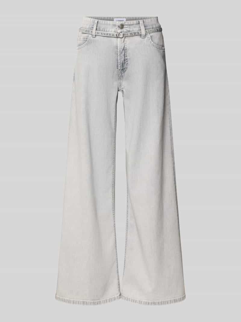 Wide leg jeans van katoenmix model 'PALAZZO'