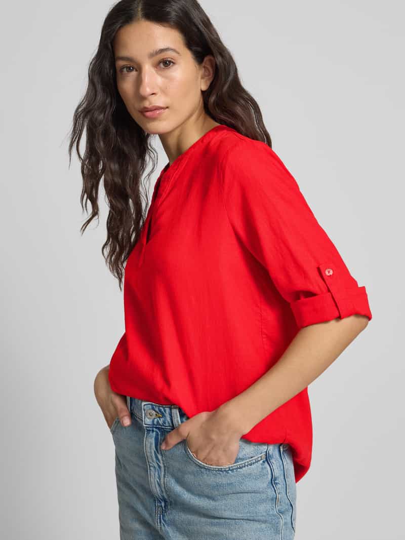s.Oliver RED LABEL Regular fit blousetop van mix van linnen en viscose