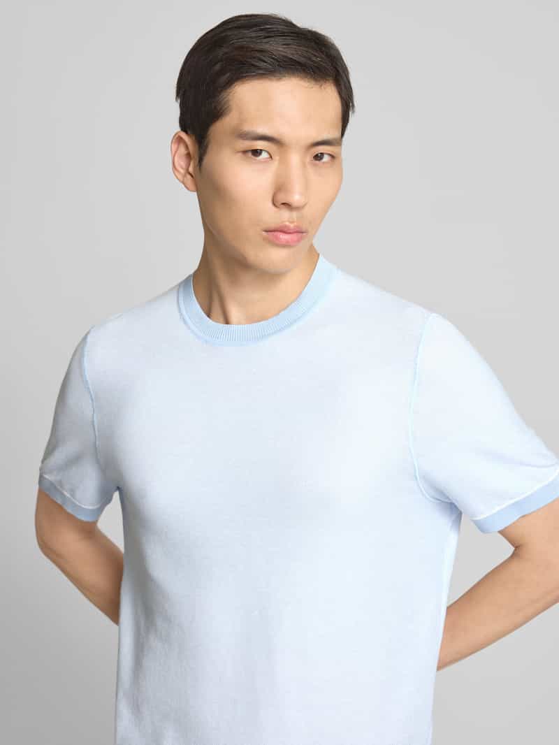 Boss T-shirt in gebreide look model 'Jianfranco'
