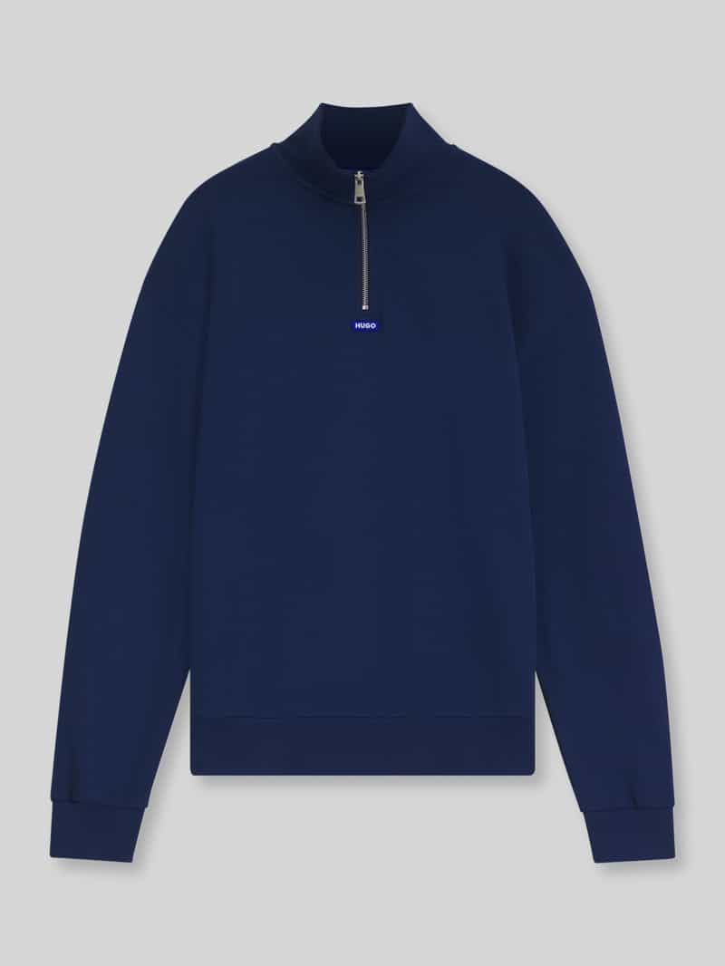 HUGO Blue Schipperstrui met labeldetail model 'Neeler'