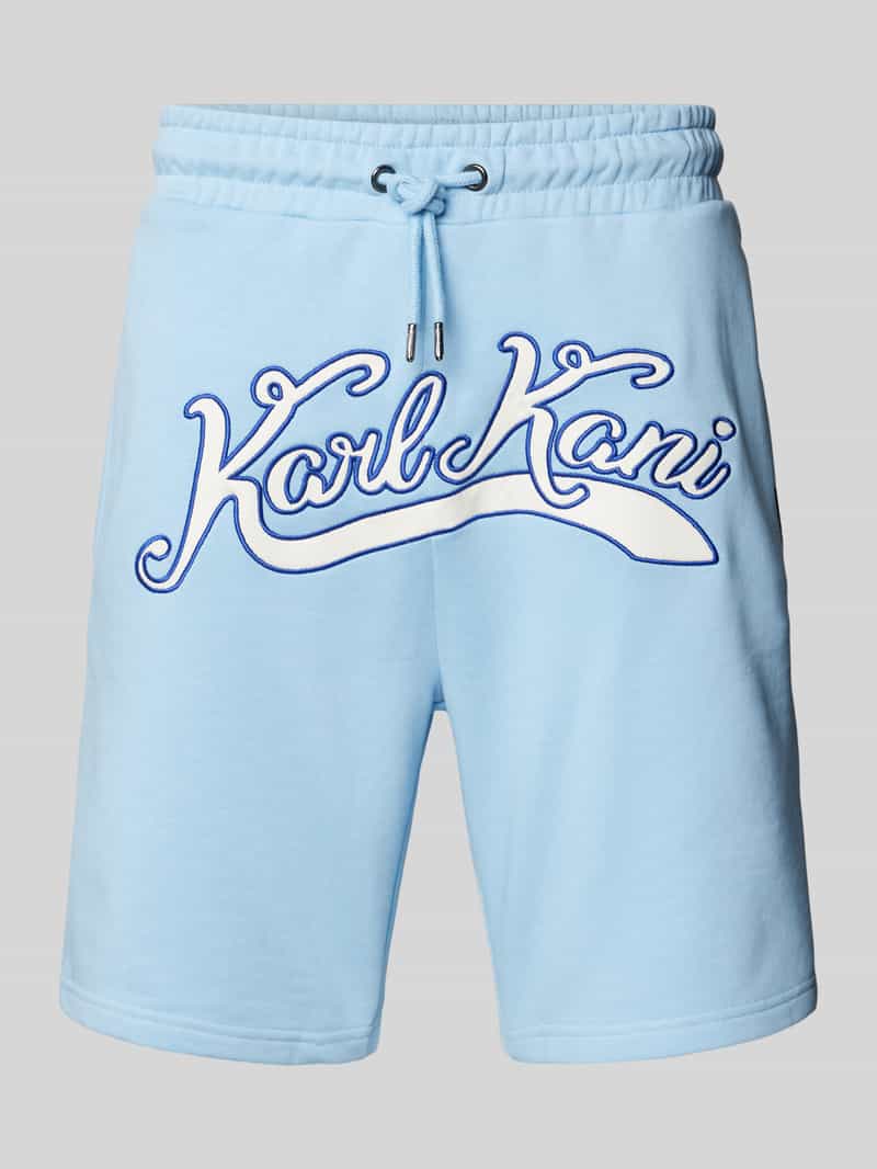 Karl Kani Regular fit sweatshorts met labelstitching