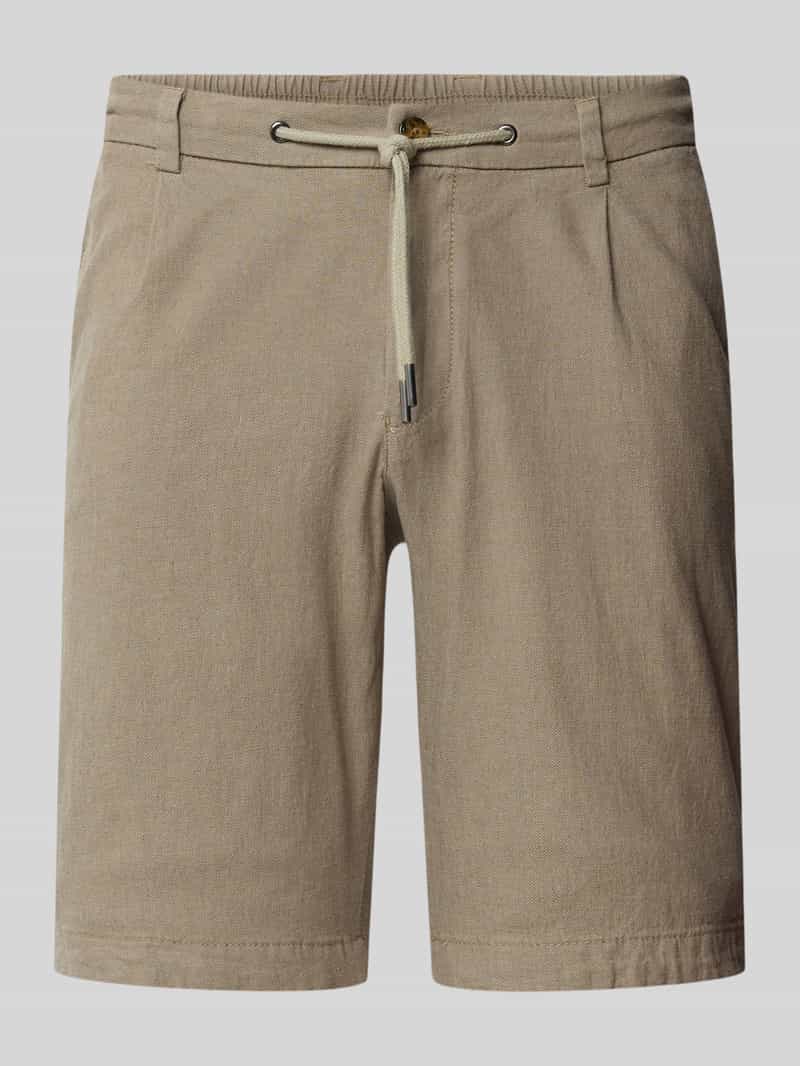 Bugatti Slim fit korte broek met tunnelkoord