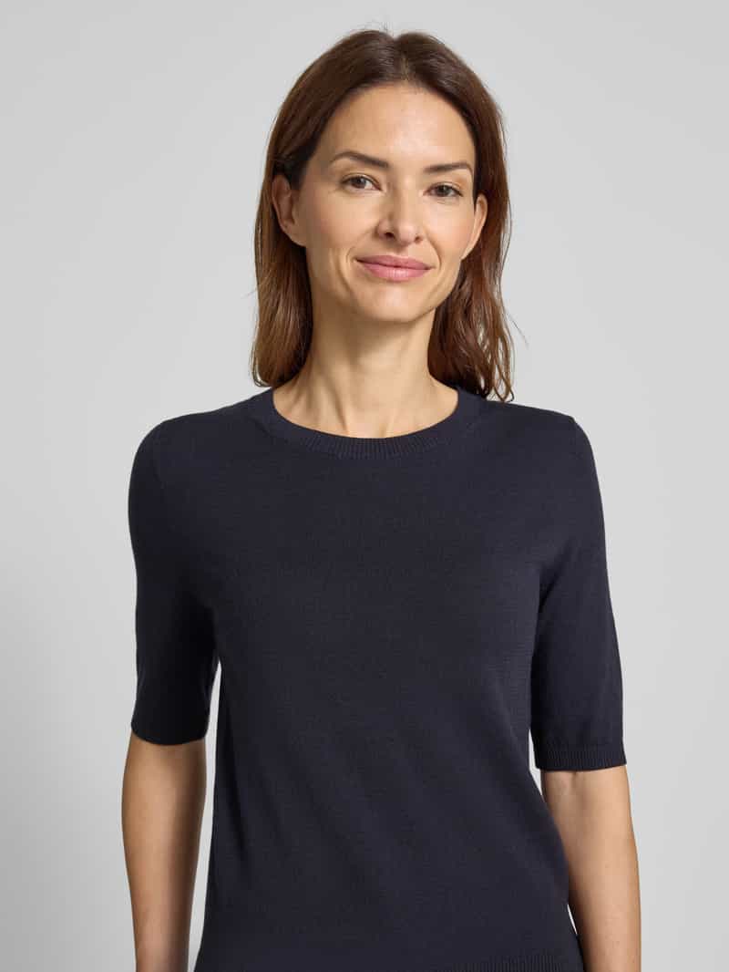 LUISA CERANO Gebreid shirt van viscosemix met ronde hals