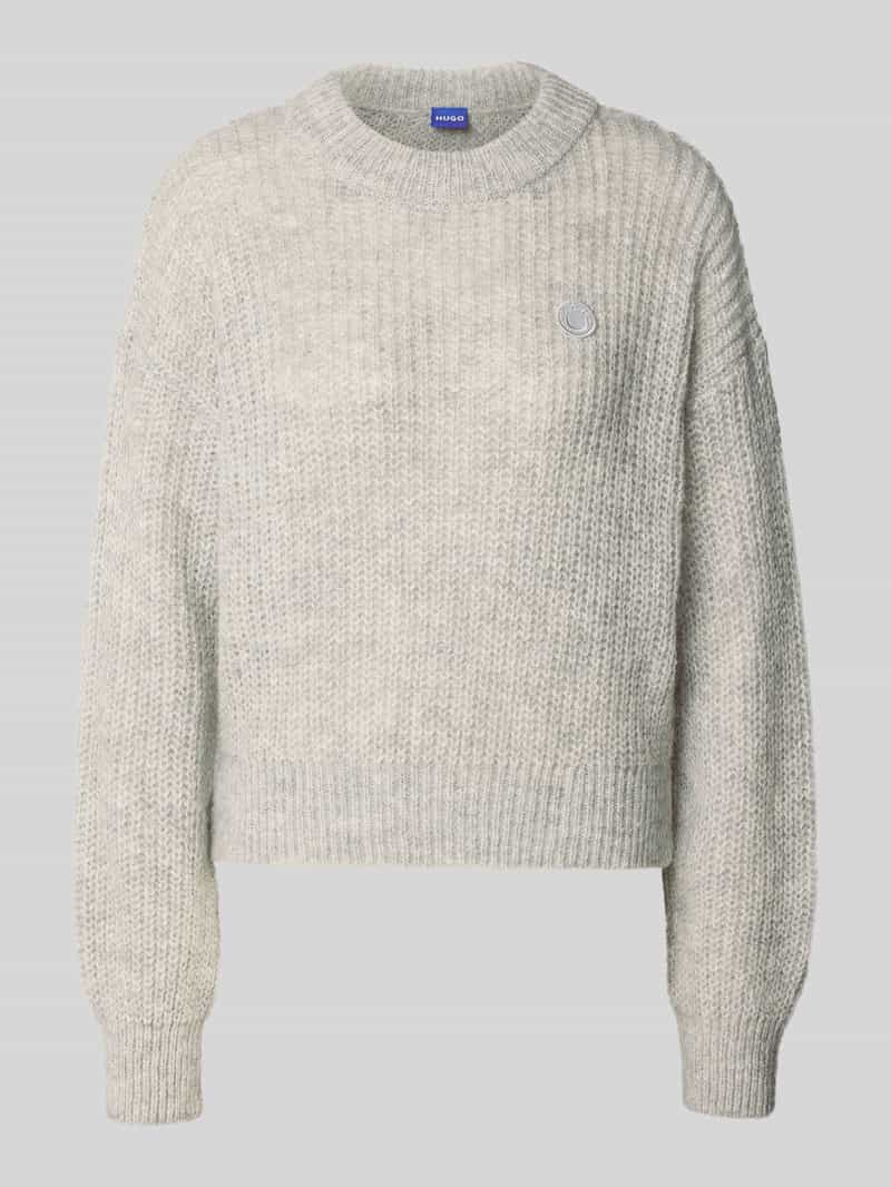 Hugo Blue Relaxed fit gebreide pullover met alpaca model 'SLOGERYNNA_B'