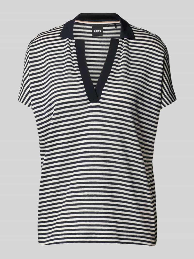 Boss T-shirt met platte kraag model 'Enelina'
