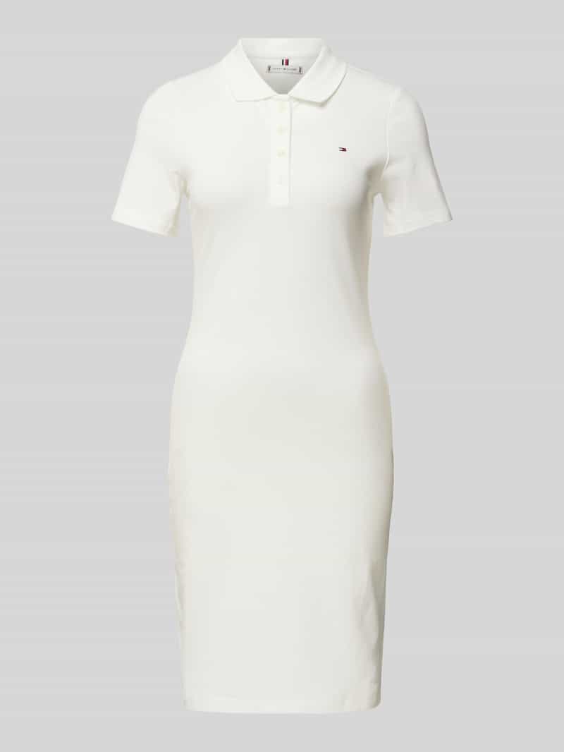 Tommy Hilfiger Knielange polo-jurk met logostitching model '1985'