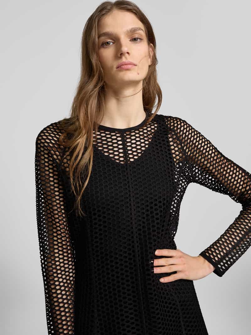 Marc Cain Midi-jurk met gaatjesmotief
