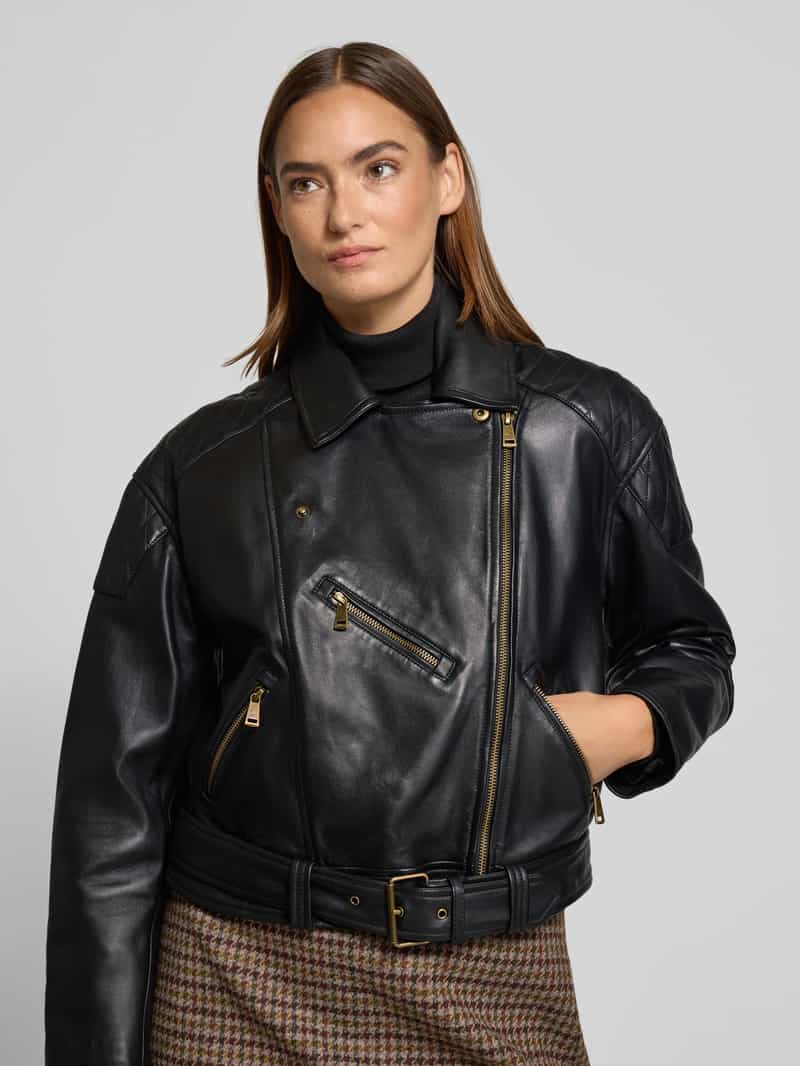 Lauren Ralph Lauren Bikerjack van lamsleer model 'GLANCEE'