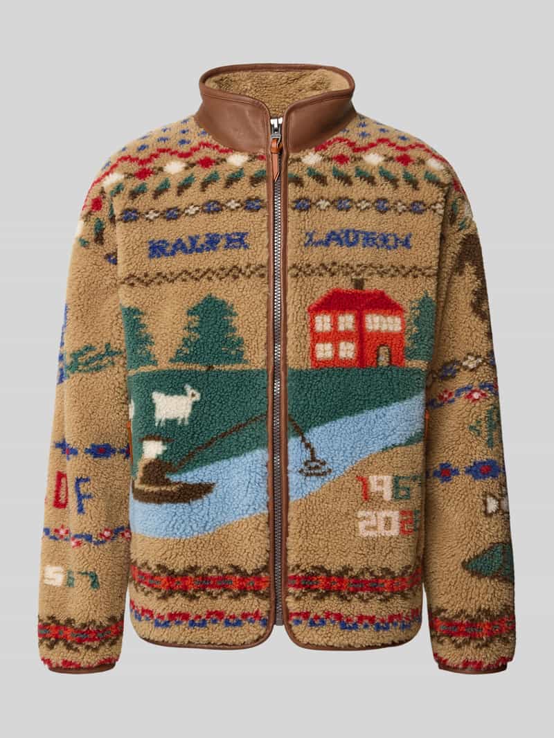 Regular fit sweatjack met motiefprint