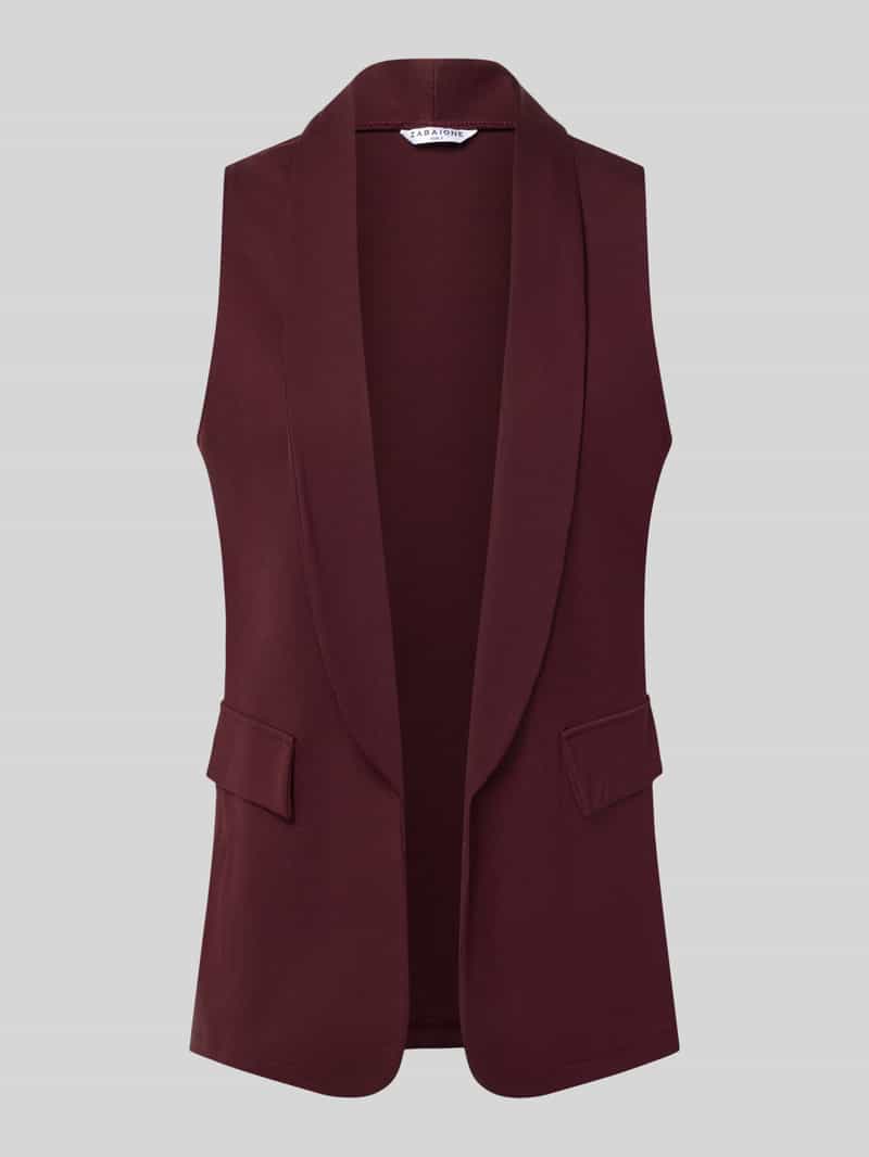 ZABAIONE Bodywarmer van viscosemix met sjaalkraag model 'Am44br'