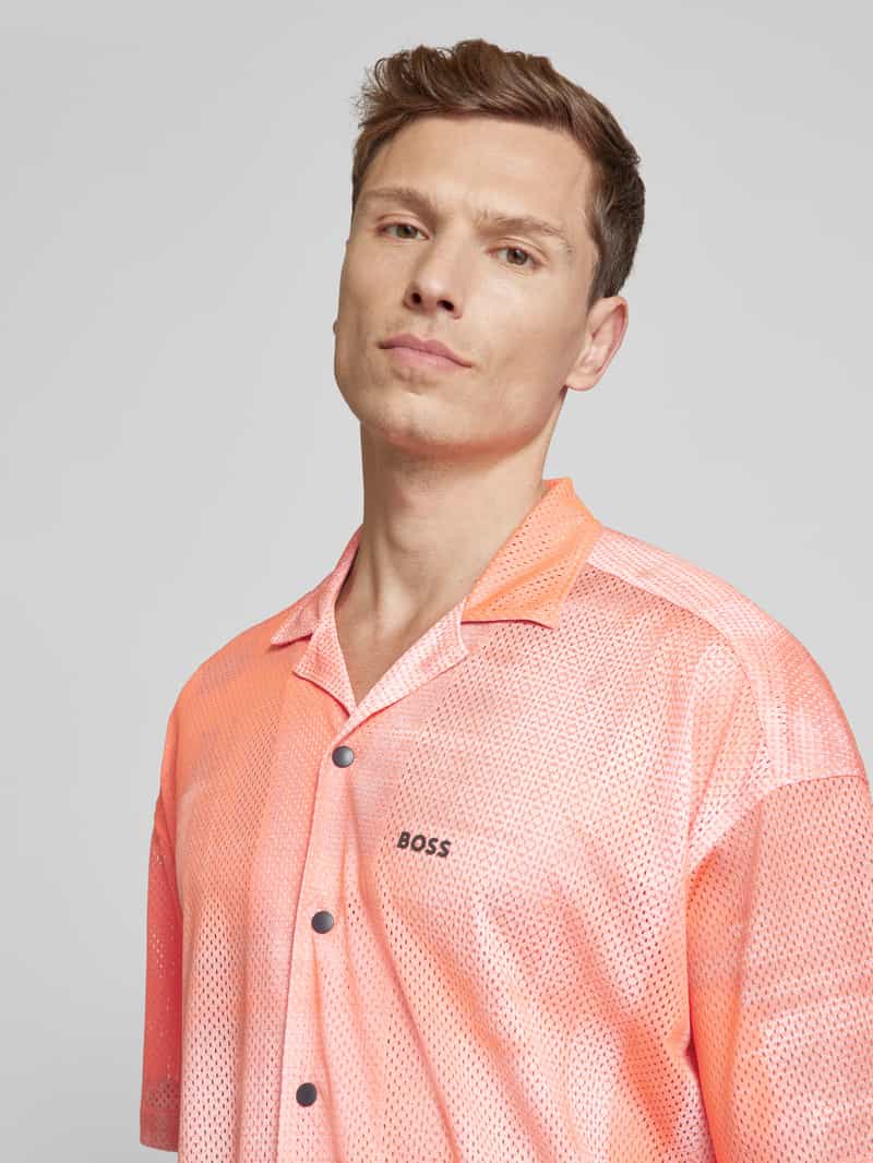 BOSS Green Relaxed fit vrijetijdsoverhemd met bloemenprint model 'Balbero'