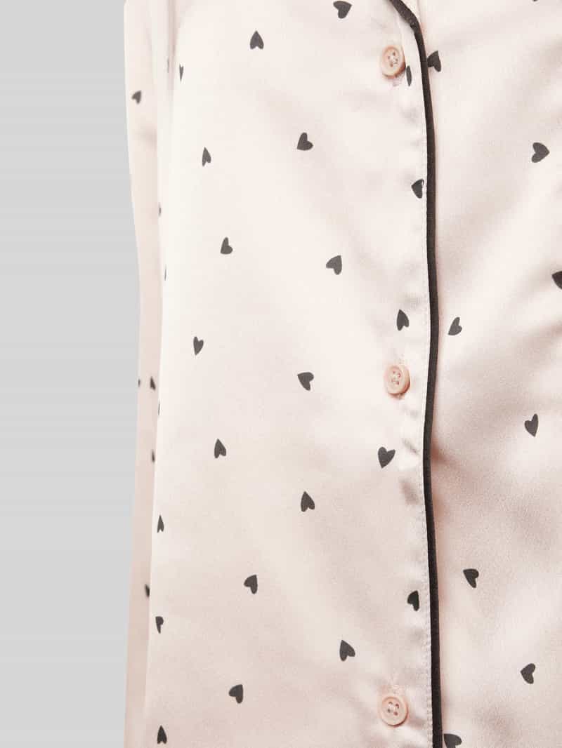 Jake*s Casual Pyjamabovendeel met knoopsluiting