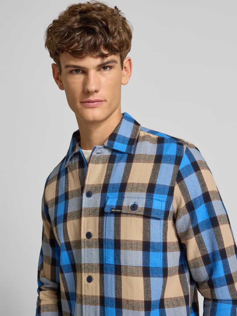 Blend Regular fit overhemdjack met borstzak model 'DIEGO'