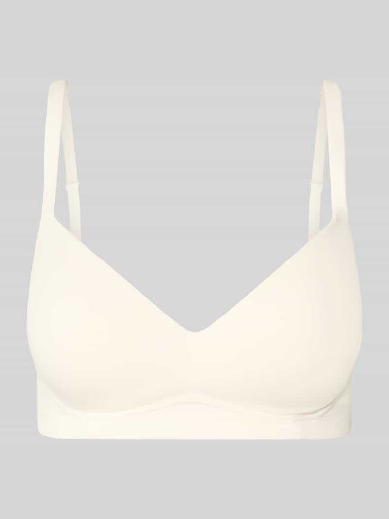 Schiesser Slim fit bh van katoenmix Offwhite