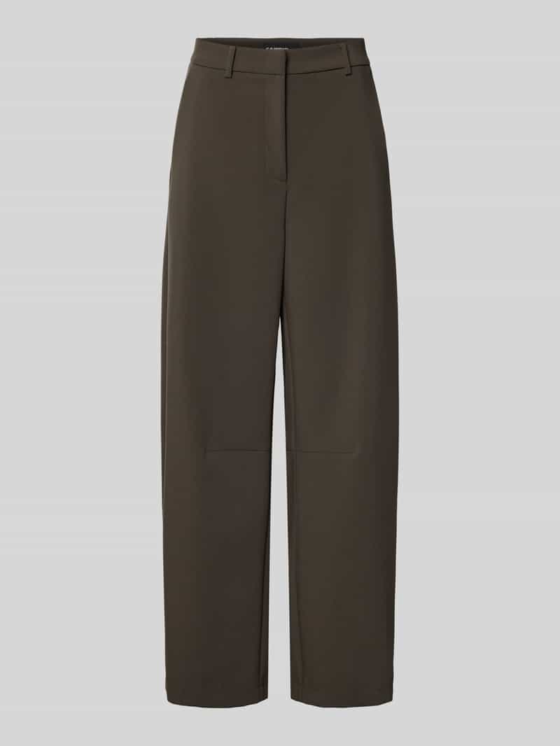 CAMBIO Barrel Leg Hose mit Viskose-Anteil in Schlamm, Größe 46 211242946
