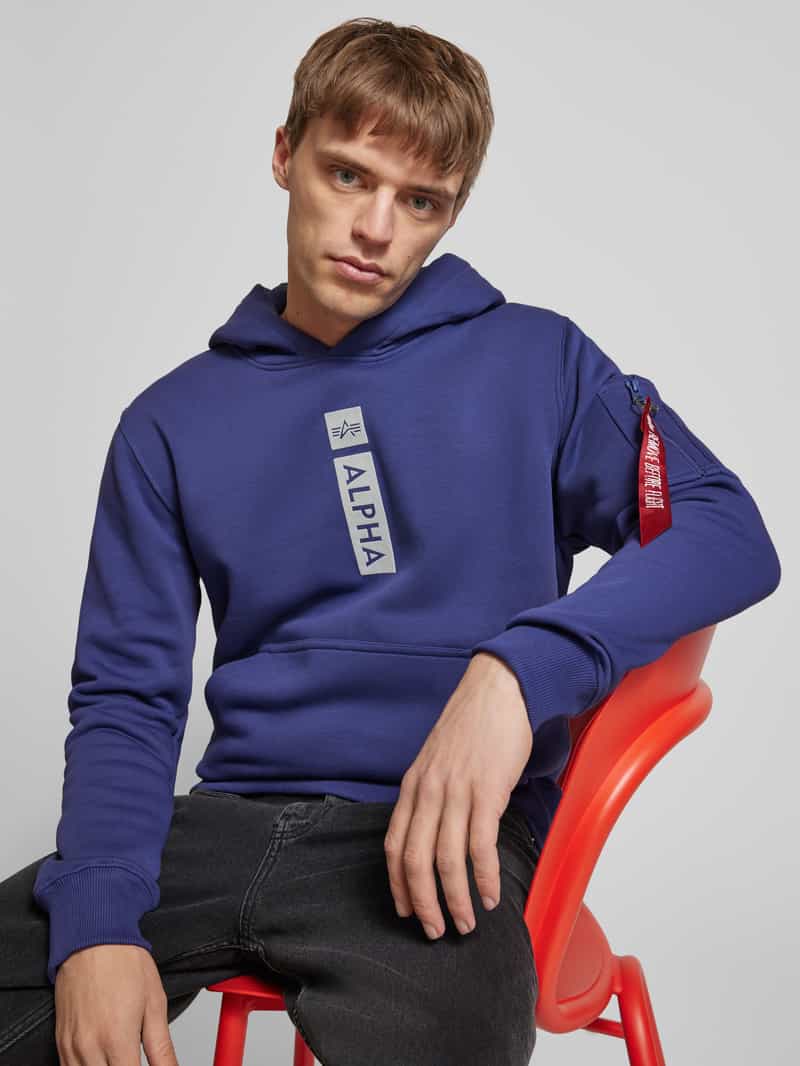 alpha industries Hoodie met labelprint