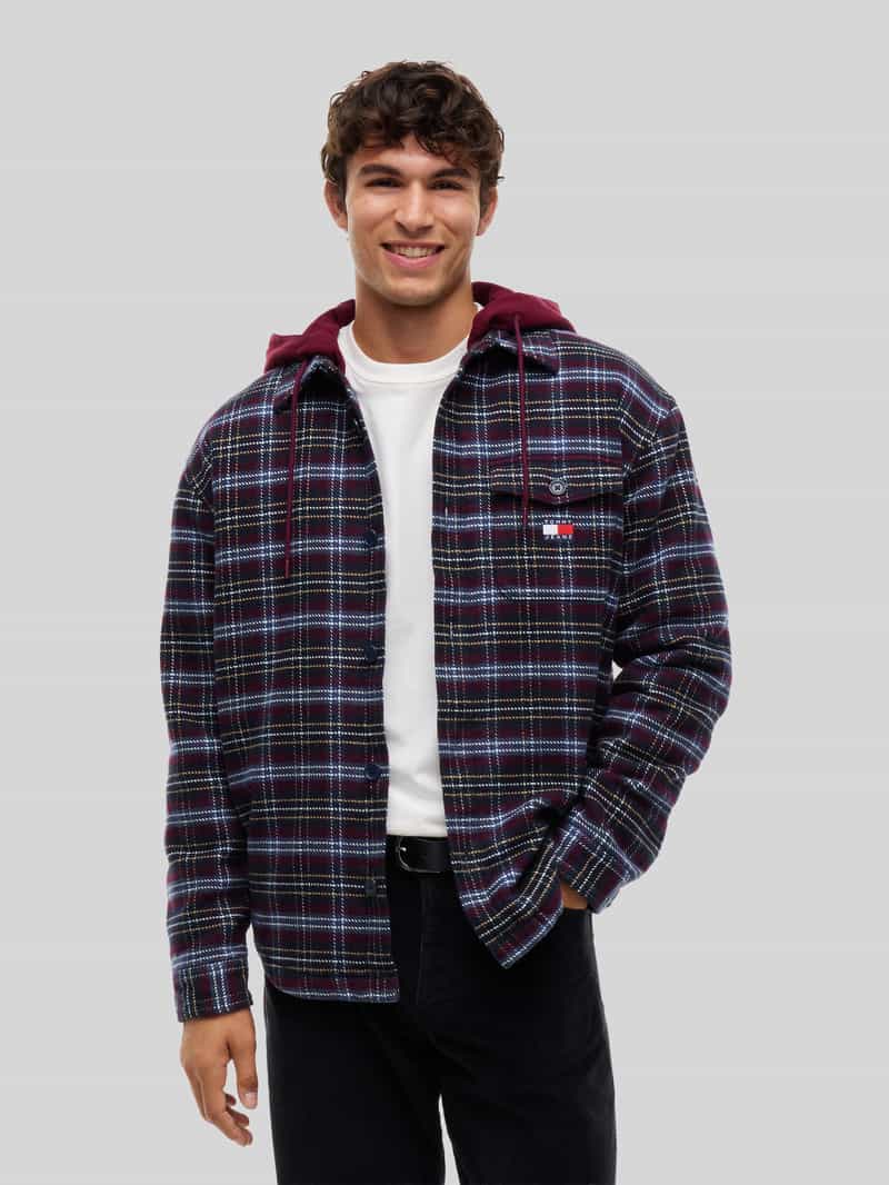 Tommy Jeans Hemdjack met regular fit van katoenmix