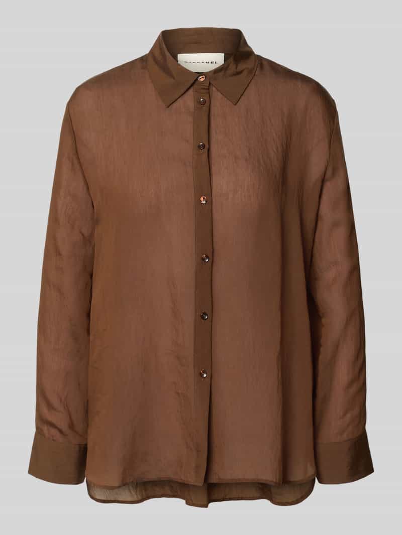 relaxed fit overhemdblouse van lyocellmix
